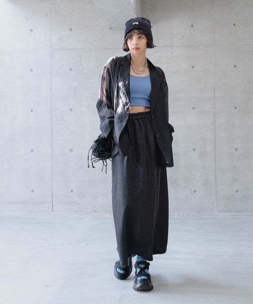 PAGEBOY（ページボーイ）の「シアージャケット（テーラードジャケット・レディース・ホワイト/ブラック/ブルー・FREE）」の10枚目の写真