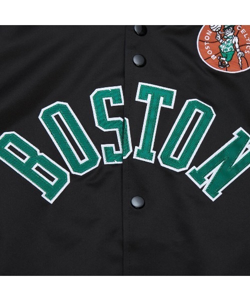 売れ筋商品|||ミッチェル&ネス カットソー レディース  Black, Kelly Green セール】Mitchell & Ness NBA LIGHTWEIGHT SATIN JACKET VINTAGE