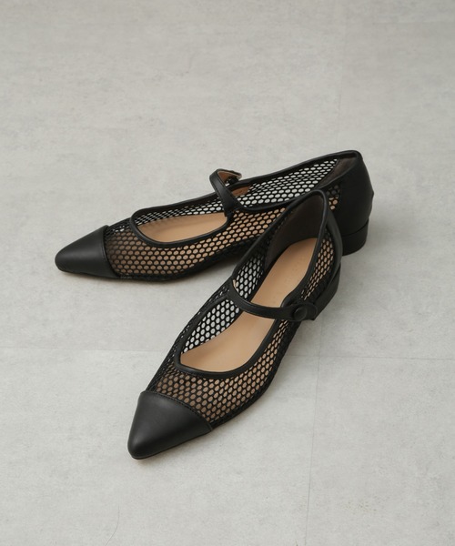 NANO universe(ナノユニバース)の「メッシュフラットパンプス(パンプス・レディース・ベージュ/ブラック・36/37/38)」の5枚目の写真