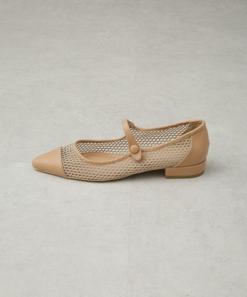 NANO universe(ナノユニバース)の「メッシュフラットパンプス(パンプス・レディース・ベージュ/ブラック・36/37/38)」の4枚目の写真