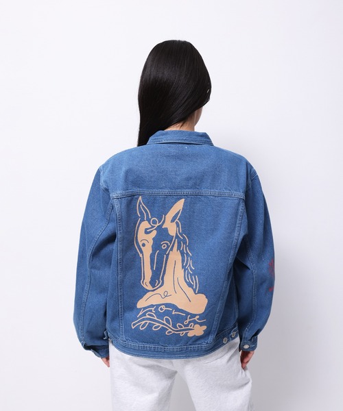 Common Noun（コモン ナウン）の「“HORSE” norahi デニムジャケット（デニムジャケット・レディース・ライトブルー/インディゴブルー・M/L）」の4枚目の写真