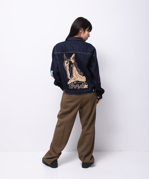 Common Noun（コモン ナウン）の「“HORSE” norahi デニムジャケット（デニムジャケット・レディース・ライトブルー/インディゴブルー・M/L）」の8枚目の写真
