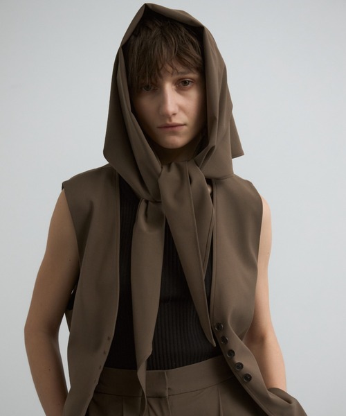 CREDONA（クレドナ）の「SWAY SCARF PANTS/スウェイスカーフパンツ（スラックス・レディース・ブラック/チャコールグレー/ブラウン・0/1）」の18枚目の写真