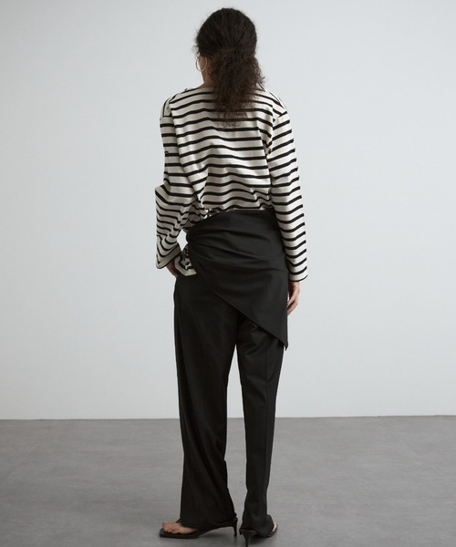 CREDONA（クレドナ）の「SWAY SCARF PANTS/スウェイスカーフパンツ（スラックス・レディース・ブラック/チャコールグレー/ブラウン・0/1）」の11枚目の写真