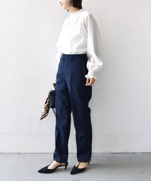 SHIPS.me(シップスミー)の「【ZOZO限定】SHIPS.me:シアサッカー スリム テーパード パンツ(その他パンツ・レディース・ブラック/ネイビー/ダークブルー・S-Short/S-Regular/M-Short/M-Regular/L-Short/L-Regular/XL-Short/XL-Regular/XXL-Short/XXL-Regular)」の20枚目の写真