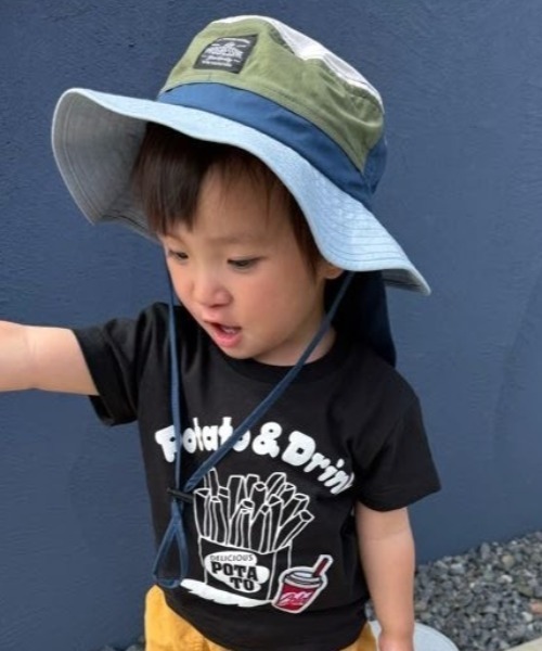 Kids Foret（キッズフォーレ）の「配色撥水ハット・帽子（ハット・キッズ・その他1/その他3・50/52/54/56）」の2枚目の写真