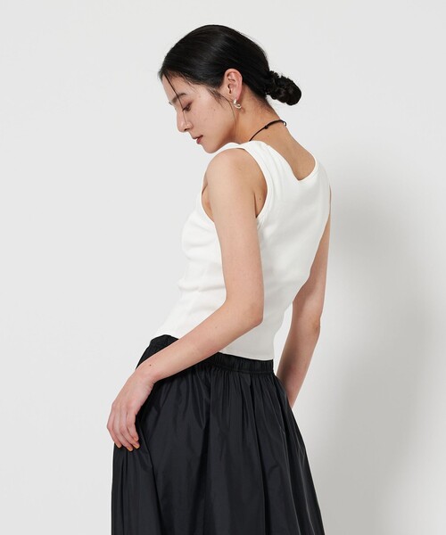 BEAUTY&YOUTH UNITED ARROWS(ビューティーアンドユースユナイテッドアローズ)の「コットン フロントラウンド ブラタンクトップ(タンクトップ・レディース・ネイビー/ホワイト/グレー・FREE)」の10枚目の写真