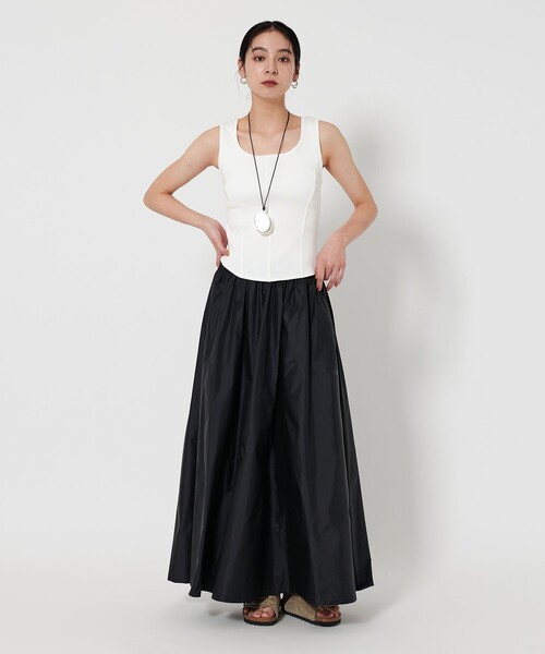 BEAUTY&YOUTH UNITED ARROWS(ビューティーアンドユースユナイテッドアローズ)の「コットン フロントラウンド ブラタンクトップ(タンクトップ・レディース・ネイビー/ホワイト/グレー・FREE)」の11枚目の写真