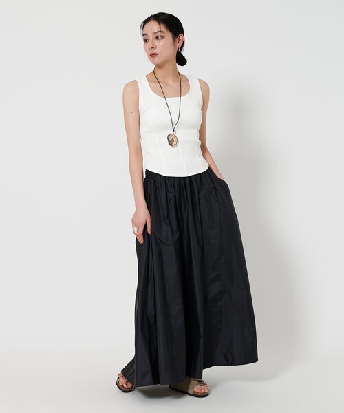 BEAUTY&YOUTH UNITED ARROWS(ビューティーアンドユースユナイテッドアローズ)の「コットン フロントラウンド ブラタンクトップ(タンクトップ・レディース・ネイビー/ホワイト/グレー・FREE)」の12枚目の写真