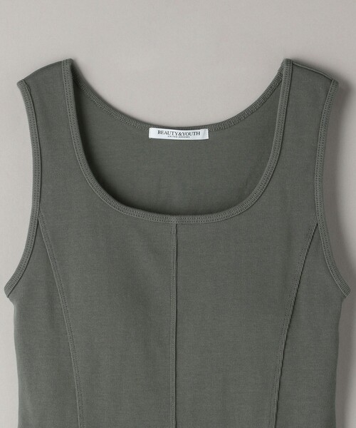 BEAUTY&YOUTH UNITED ARROWS(ビューティーアンドユースユナイテッドアローズ)の「コットン フロントラウンド ブラタンクトップ(タンクトップ・レディース・ネイビー/ホワイト/グレー・FREE)」の18枚目の写真
