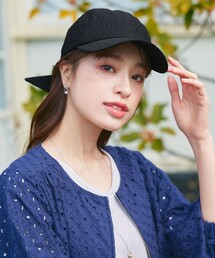 Tiaclasse（ティアクラッセ）の「【安田美沙子さん着用】ジャガードリボンキャップ/リボンキャップ（キャップ）」
