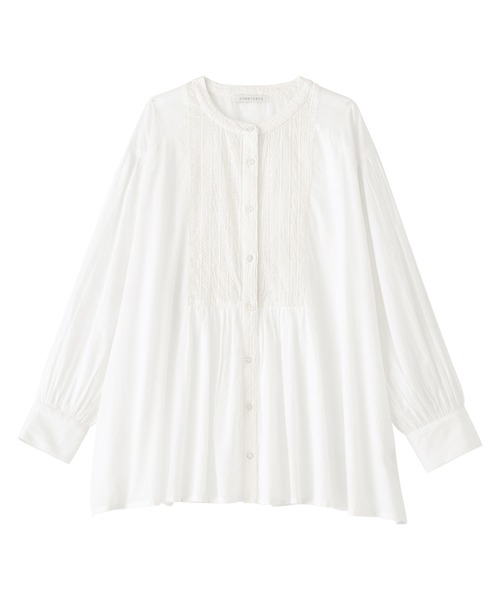 Viola e Viola（ヴィオラエヴィオラ）の「【インド綿】ブザム刺繍前開きブラウス（シャツ/ブラウス・レディース・ブラック/グリーン/ホワイト・ML）」の18枚目の写真