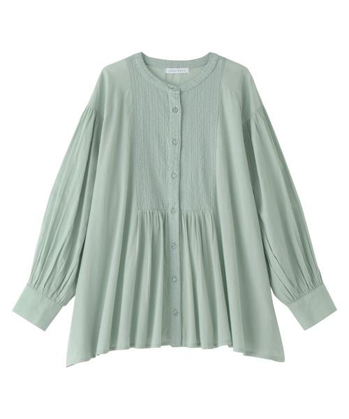 Viola e Viola（ヴィオラエヴィオラ）の「【インド綿】ブザム刺繍前開きブラウス（シャツ/ブラウス・レディース・ブラック/グリーン/ホワイト・ML）」の20枚目の写真