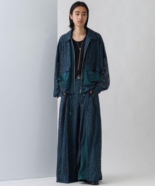 HARE ボルドー レース パンツセットアップ HARE（ハレ）の「【SET UP対応】レースラインパンツ(HARE