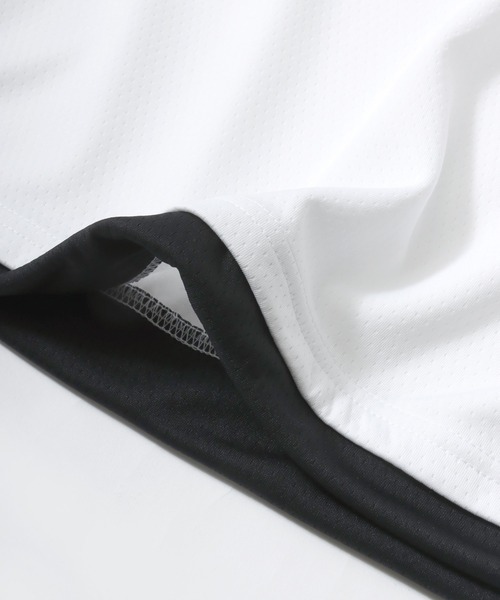 Lazar（ラザル）の「Soccer Game Shirt SS Tee/オーバーサイズ メッシュ ユニフォームデザイン サッカーゲームシャツ Vネック 半袖Tシャツ/レディース メンズ（Tシャツ/カットソー・レディース・ブラック/グレー/ホワイト・M/L）」の7枚目の写真