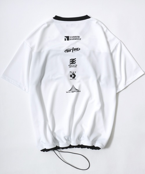 Lazar（ラザル）の「Soccer Game Shirt SS Tee/オーバーサイズ メッシュ ユニフォームデザイン サッカーゲームシャツ Vネック 半袖Tシャツ/レディース メンズ（Tシャツ/カットソー・レディース・ブラック/グレー/ホワイト・M/L）」の16枚目の写真