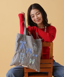 tiny tiny | 刺繍リボントートバッグ[tiny tiny(ティニーティニー)](トートバッグ)