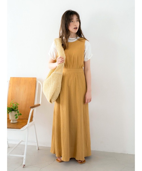 セール】バックデザインノースリワンピース（ワンピース