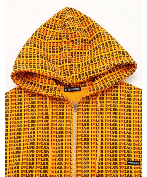 Little sunny bite（リトルサニーバイト）の「《Little sunny bite》I love LSB hoodie（パーカー・レディース・オレンジ/ピンク/アイボリー・MEDIUM/SMALL）」の15枚目の写真