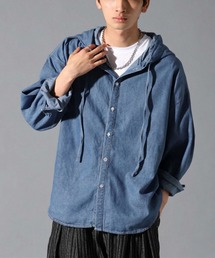 LAND MUSEUM（ランドミュージアム）の「LAND MUSEUM／フードデニムシャツ（シャツ/ブラウス）」