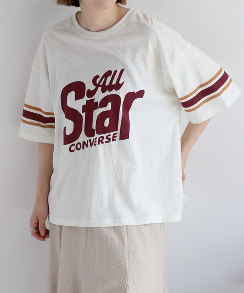 セール】【CONVERSE】天竺フットボールルーズTee（Tシャツ/カットソー 