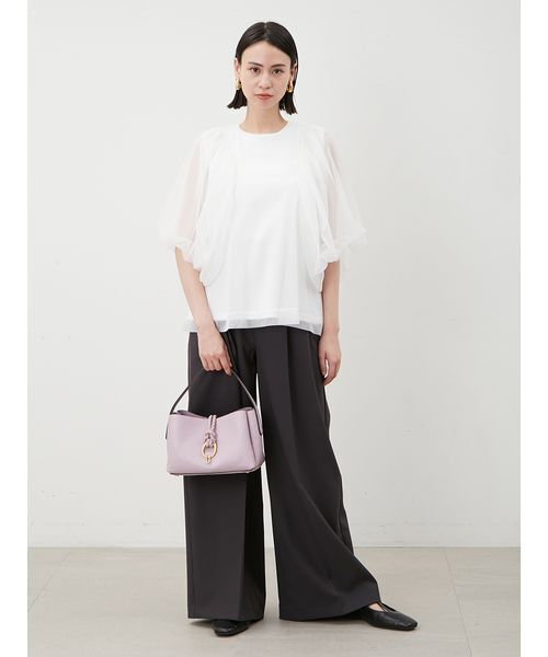 Mila Owen（ミラオーウェン）の「後ろウエストゴム2タックワイドパンツ