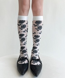 almo（アルモ）の「【LAMPOON】薔薇ソックス（ソックス/靴下・レディース）」