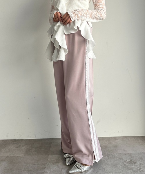 apres jour mignon(アプレジュールミニョン)の「レースラインパンツ【ZOZOTOWN限定アイテム】(その他パンツ・レディース・ピンク/ネイビー/ブラック・MEDIUM/SMALL/X-LARGE)」の3枚目の写真