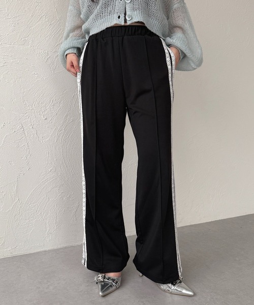 apres jour mignon(アプレジュールミニョン)の「レースラインパンツ【ZOZOTOWN限定アイテム】(その他パンツ・レディース・ピンク/ネイビー/ブラック・MEDIUM/SMALL/X-LARGE)」の1枚目の写真