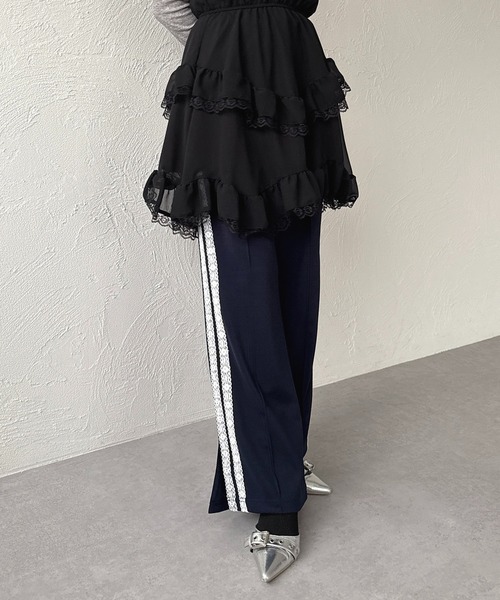 apres jour mignon(アプレジュールミニョン)の「レースラインパンツ【ZOZOTOWN限定アイテム】(その他パンツ・レディース・ピンク/ネイビー/ブラック・MEDIUM/SMALL/X-LARGE)」の19枚目の写真