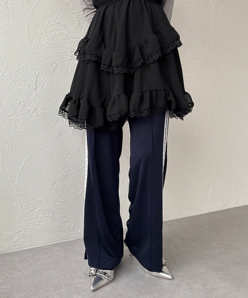 apres jour mignon(アプレジュールミニョン)の「レースラインパンツ【ZOZOTOWN限定アイテム】(その他パンツ・レディース・ピンク/ネイビー/ブラック・MEDIUM/SMALL/X-LARGE)」の9枚目の写真