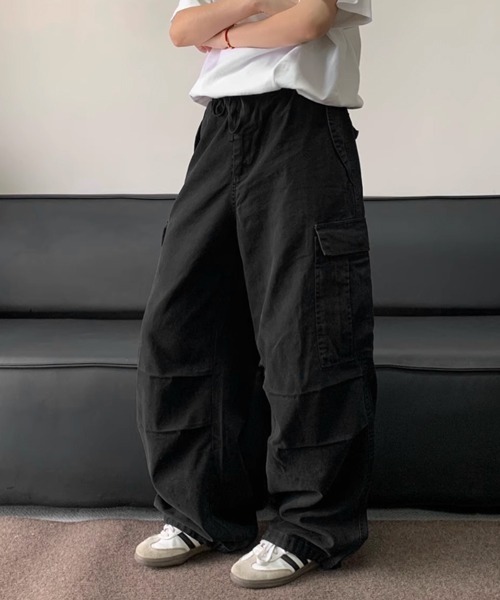 NOWLE（ノウル）の「【NOWLE】ヴィンテージライク ルーズフィット カーゴパンツ（カーゴパンツ・メンズ・グレー/ブラック/ブラウン・SMALL/X-LARGE/LARGE/MEDIUM）」の6枚目の写真