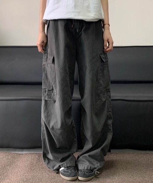 NOWLE（ノウル）の「【NOWLE】ヴィンテージライク ルーズフィット カーゴパンツ（カーゴパンツ・メンズ・グレー/ブラック/ブラウン・SMALL/X-LARGE/LARGE/MEDIUM）」の16枚目の写真