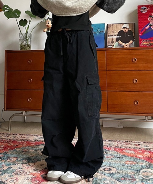 NOWLE（ノウル）の「【NOWLE】ヴィンテージライク ルーズフィット カーゴパンツ（カーゴパンツ・メンズ・グレー/ブラック/ブラウン・SMALL/X-LARGE/LARGE/MEDIUM）」の10枚目の写真