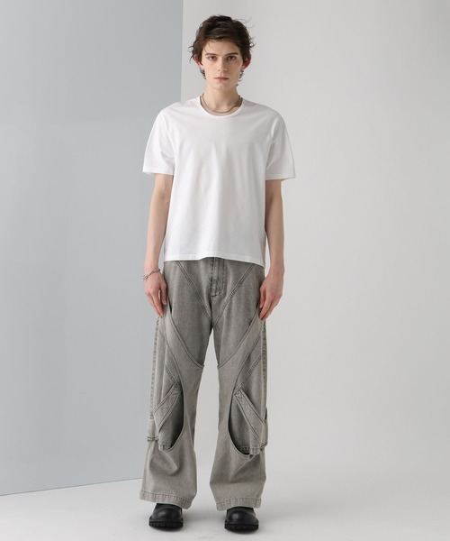 HARE（ハレ）の「カサネベルトデニムパンツ(HARE)（デニムパンツ・メンズ・グレー/ブラック・FREE）」の9枚目の写真