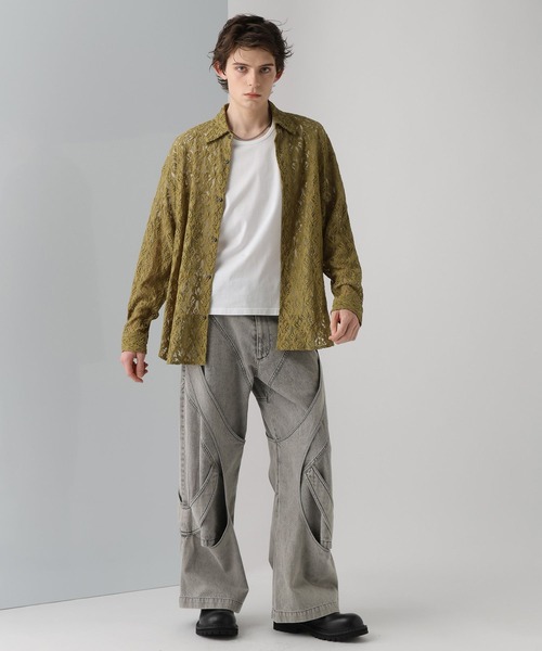 HARE（ハレ）の「カサネベルトデニムパンツ(HARE)（デニムパンツ・メンズ・グレー/ブラック・FREE）」の10枚目の写真