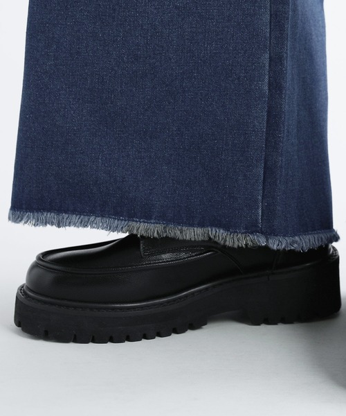 SOCCE(ソーシー)の「ハイウエストワイドフリンジサスペンダーデニム(デニムパンツ・メンズ・ブルー/ダークグレー・M/S/XL/L)」の18枚目の写真