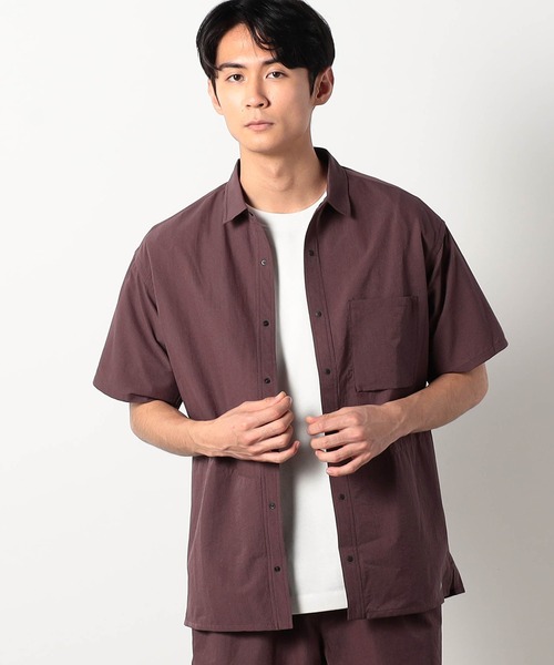 NANGA（ナンガ）の「NANGA(ナンガ) DOT AIR COMFY SS SHIRTS（シャツ/ブラウス・メンズ・ブルー/ベージュ/プラム・MEDIUM/LARGE）」の3枚目の写真