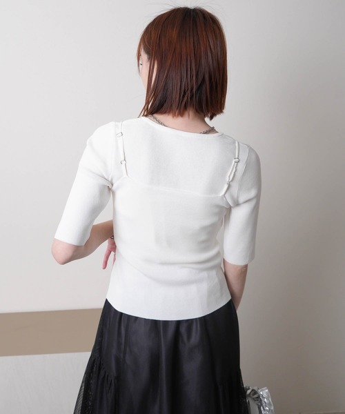 LADYMADE（レディメイド）の「フロントホックビスチェ×ニットトップスSET（ニット/セーター・レディース・ホワイト/シルバー/ブラック・FREE）」の7枚目の写真