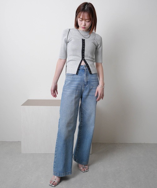 LADYMADE（レディメイド）の「フロントホックビスチェ×ニットトップスSET（ニット/セーター・レディース・ホワイト/シルバー/ブラック・FREE）」の17枚目の写真