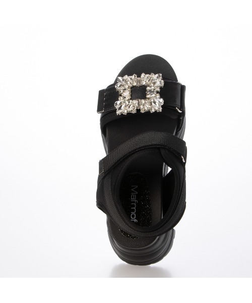 Mafmof(マフモフ)の「Mafmof(マフモフ)10.5cm厚底ボリュームソールバックルベルクロダッドスポーツサンダル(サンダル・レディース・ホワイト/ブラック・M/L/S/LL)」の17枚目の写真