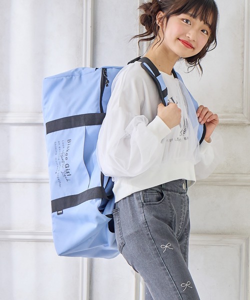 BISKEE(ビスキー)の「【BISKEE】3WAYボストンバック/トラベルバッグ 42L(ボストンバッグ・キッズ・グレー/ブラック×ブルー/ブラック/サックスブルー・FREE)」の5枚目の写真