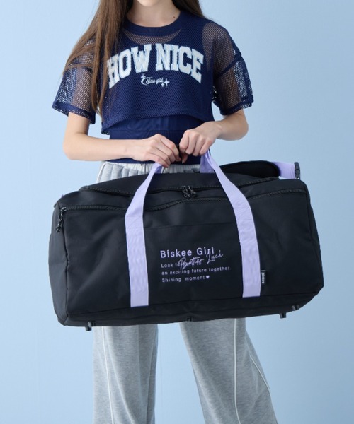 BISKEE(ビスキー)の「【BISKEE】3WAYボストンバック/トラベルバッグ 42L(ボストンバッグ・キッズ・グレー/ブラック×ブルー/ブラック/サックスブルー・FREE)」の13枚目の写真