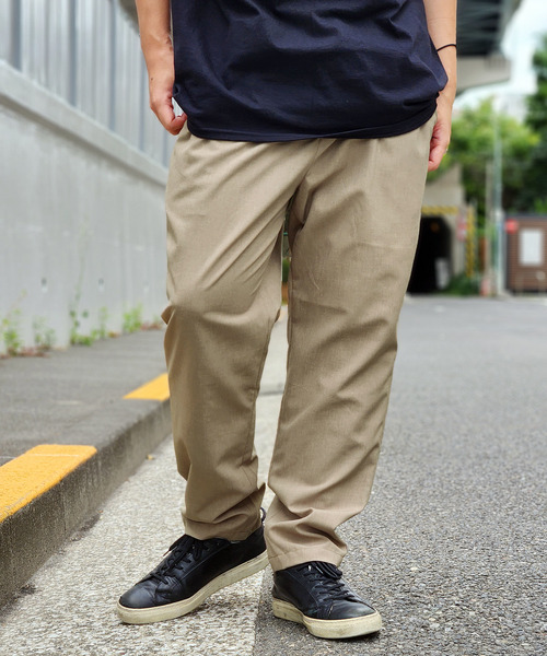 ikka（イッカ）の「【イージーケア／セットアップ対応】Reflax(R) リラックスイージーアンクルパンツ（その他パンツ・メンズ・グリーン/ダークネイビー/ベージュ/チャコールグレー・S/M/L/XL）」の3枚目の写真