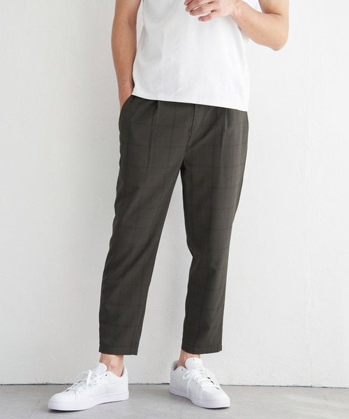 ikka（イッカ）の「【イージーケア／セットアップ対応】Reflax(R) リラックスイージーアンクルパンツ（その他パンツ・メンズ・グリーン/ダークネイビー/ベージュ/チャコールグレー・S/M/L/XL）」の7枚目の写真