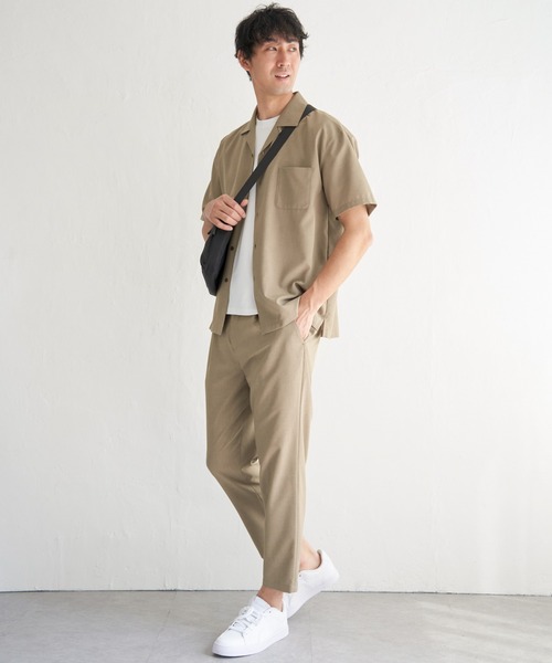 ikka（イッカ）の「【イージーケア／セットアップ対応】Reflax(R) リラックスイージーアンクルパンツ（その他パンツ・メンズ・グリーン/ダークネイビー/ベージュ/チャコールグレー・S/M/L/XL）」の13枚目の写真