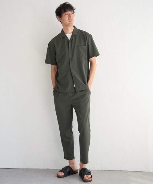 ikka（イッカ）の「【イージーケア／セットアップ対応】Reflax(R) リラックスイージーアンクルパンツ（その他パンツ・メンズ・グリーン/ダークネイビー/ベージュ/チャコールグレー・S/M/L/XL）」の19枚目の写真