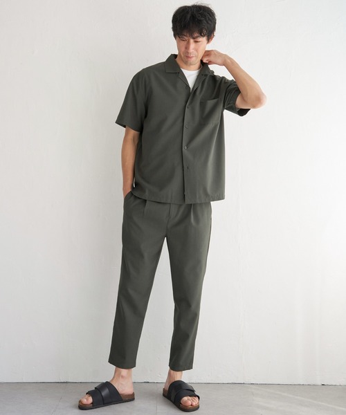 ikka（イッカ）の「【イージーケア／セットアップ対応】Reflax(R) リラックスイージーアンクルパンツ（その他パンツ・メンズ・グリーン/ダークネイビー/ベージュ/チャコールグレー・S/M/L/XL）」の20枚目の写真