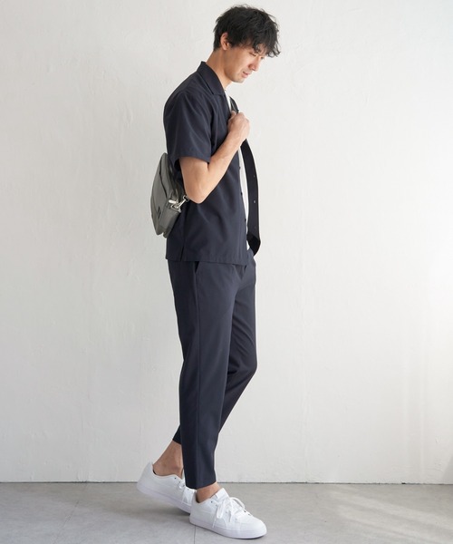 ikka（イッカ）の「【イージーケア／セットアップ対応】Reflax(R) リラックスイージーアンクルパンツ（その他パンツ・メンズ・グリーン/ダークネイビー/ベージュ/チャコールグレー・S/M/L/XL）」の15枚目の写真