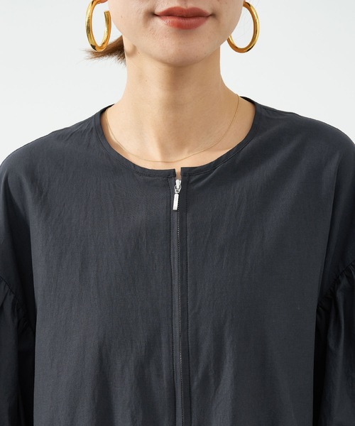 MICA&DEAL（マイカ＆ディール）の「ペプラムボリュームシャツブルゾン（ブルゾン・レディース・ブラック/オフホワイト/ベージュ・FREE）」の18枚目の写真